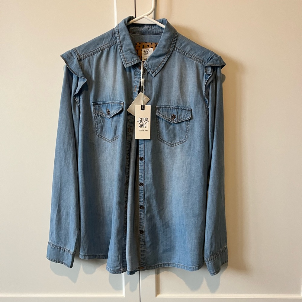 Good Hart BNWT Denim Shirt size small